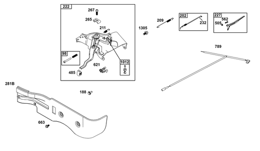 Part Location Diagram of 84002364 Briggs and Stratton Spring, Governor